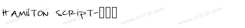 hamilton script字体转换